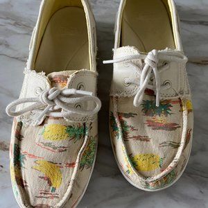 Sanuk Tropical Slip-on Boat Shoe, Size 7.5